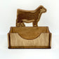 Custom Livestock Business Card Holder - Heifer, Steer, Goat, Sheep, Pig, Horse, Chicken, Rabbit