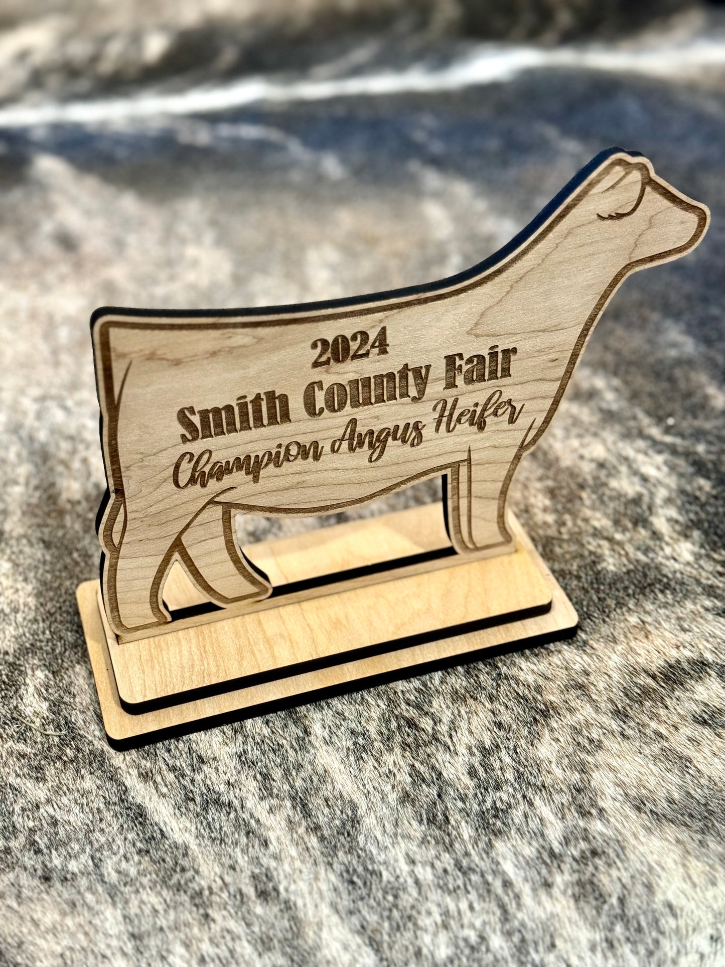 Livestock Show Award, Stand Up Engraved Sign