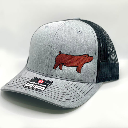 Duroc Show Pig Embroidered Hat