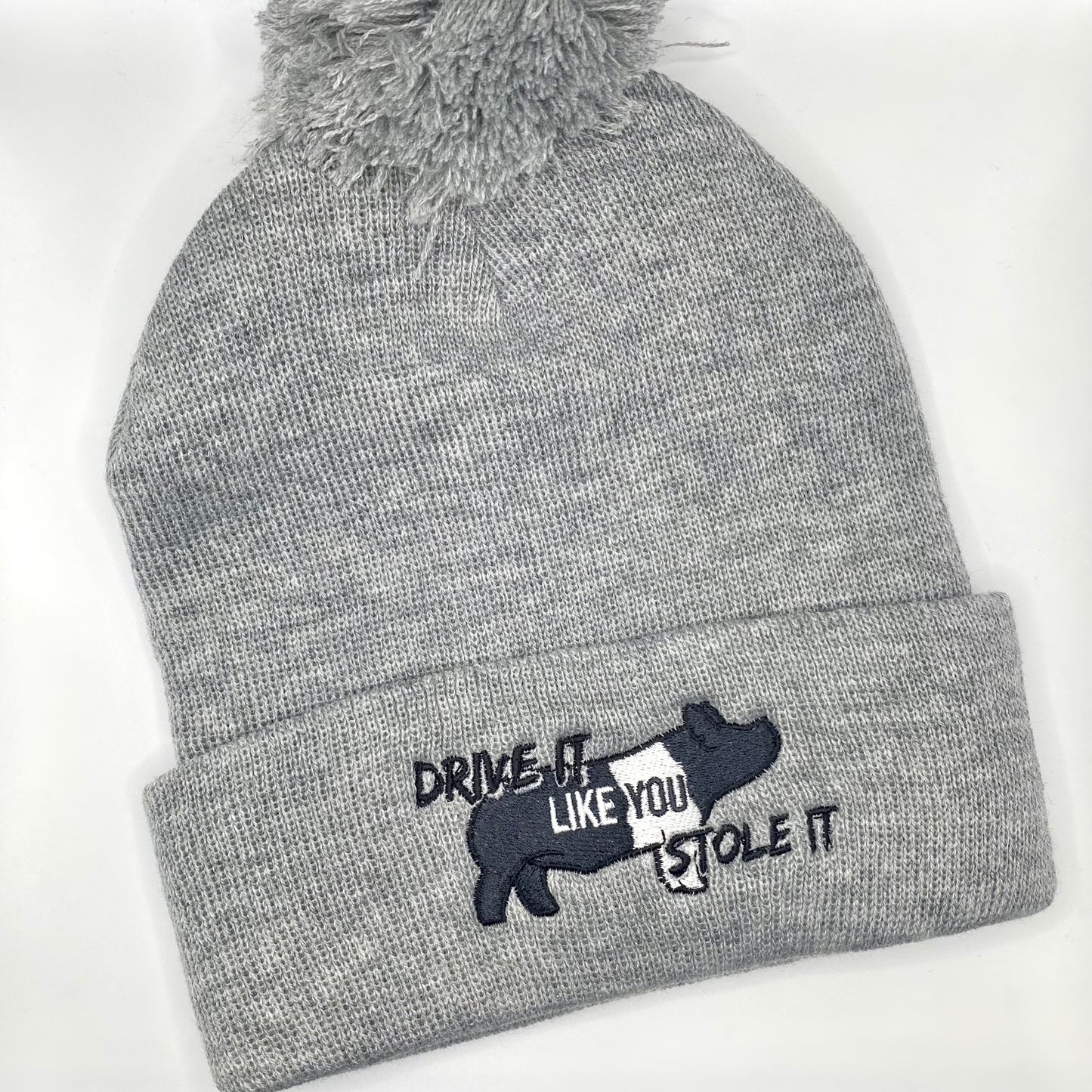 Drive It Like You Stole It Show Pig Beanie (PomPom Optional)