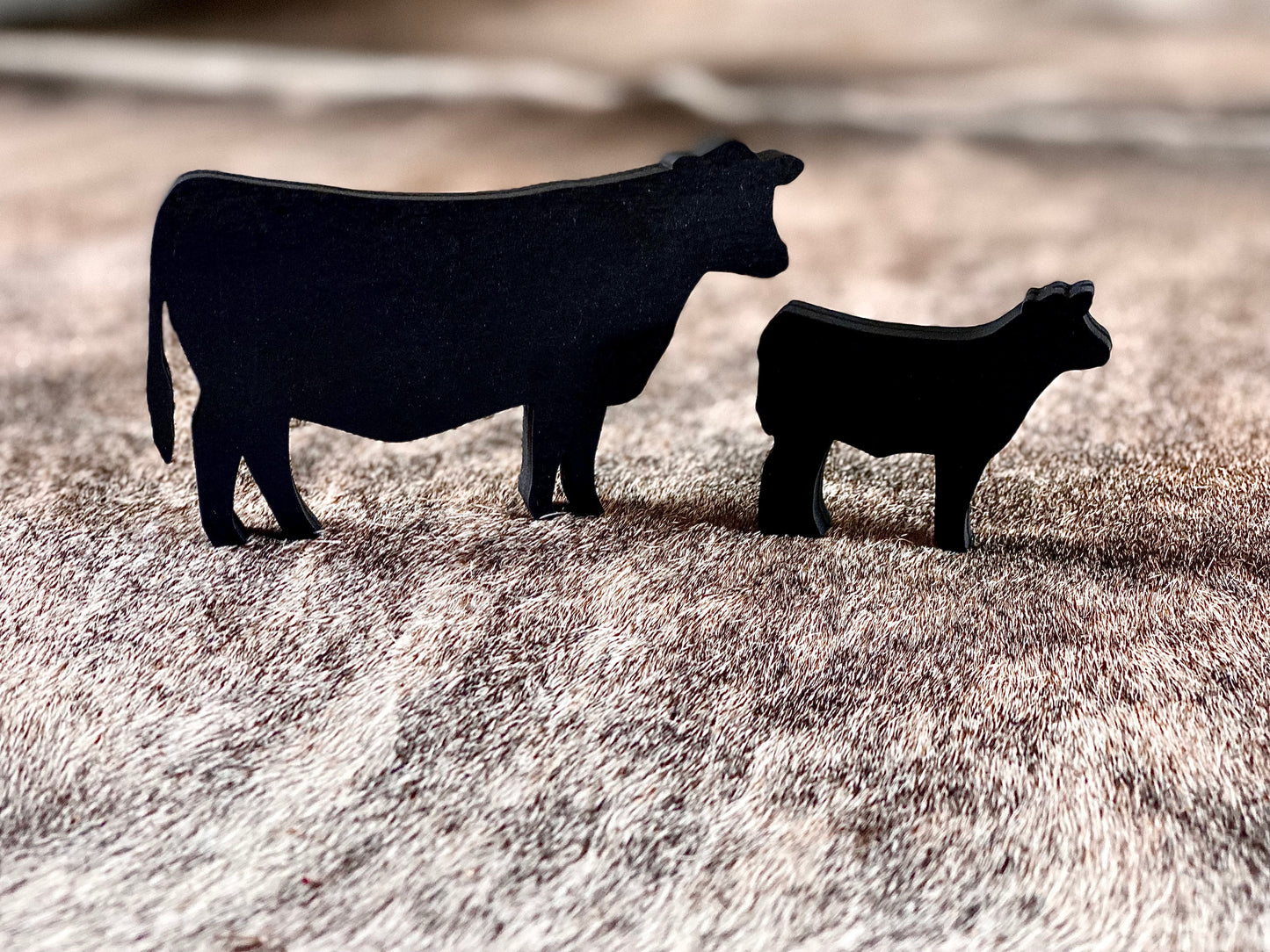 Stand Up Cow And Calf Pair Decor