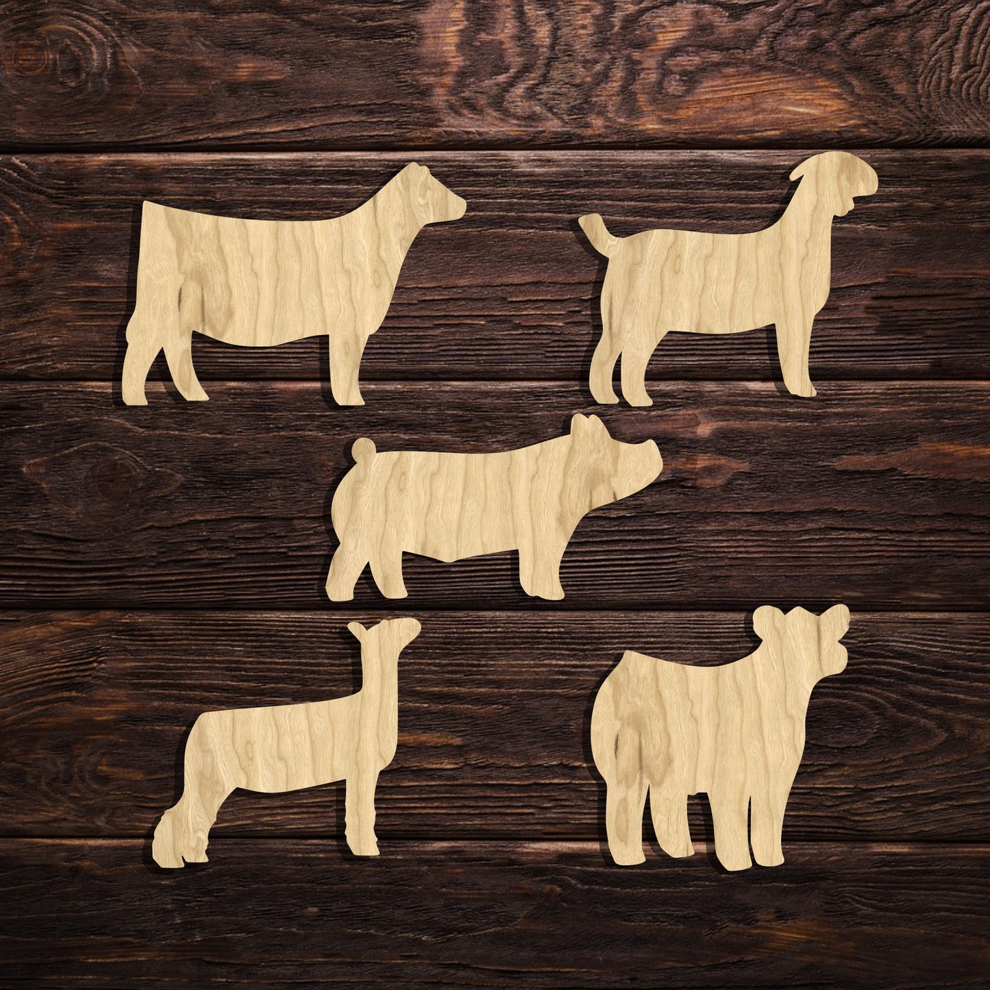 Unfinished Livestock Wood Cutout