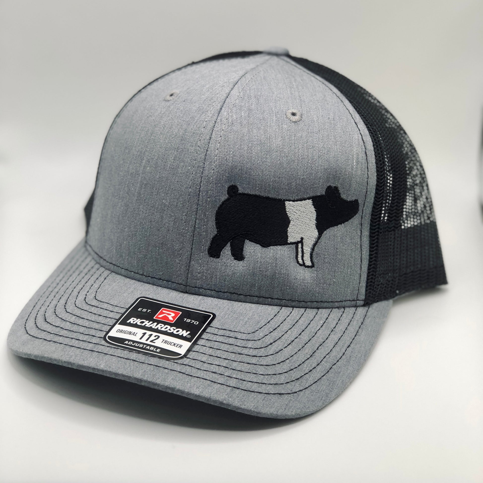 Show pig livestock embroidered hat